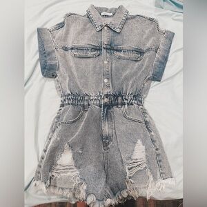 The Ava denim romper from Fancy D Botique